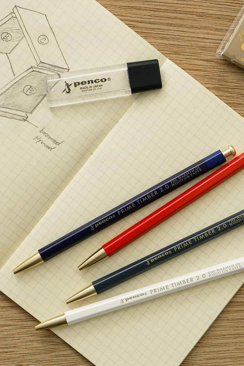 Penco Prime Timber Mechanical Pencil – Brass Edition
