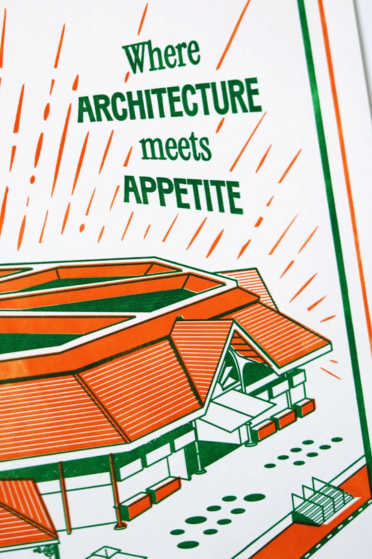 Lau Pa Sat Letterpress Print
