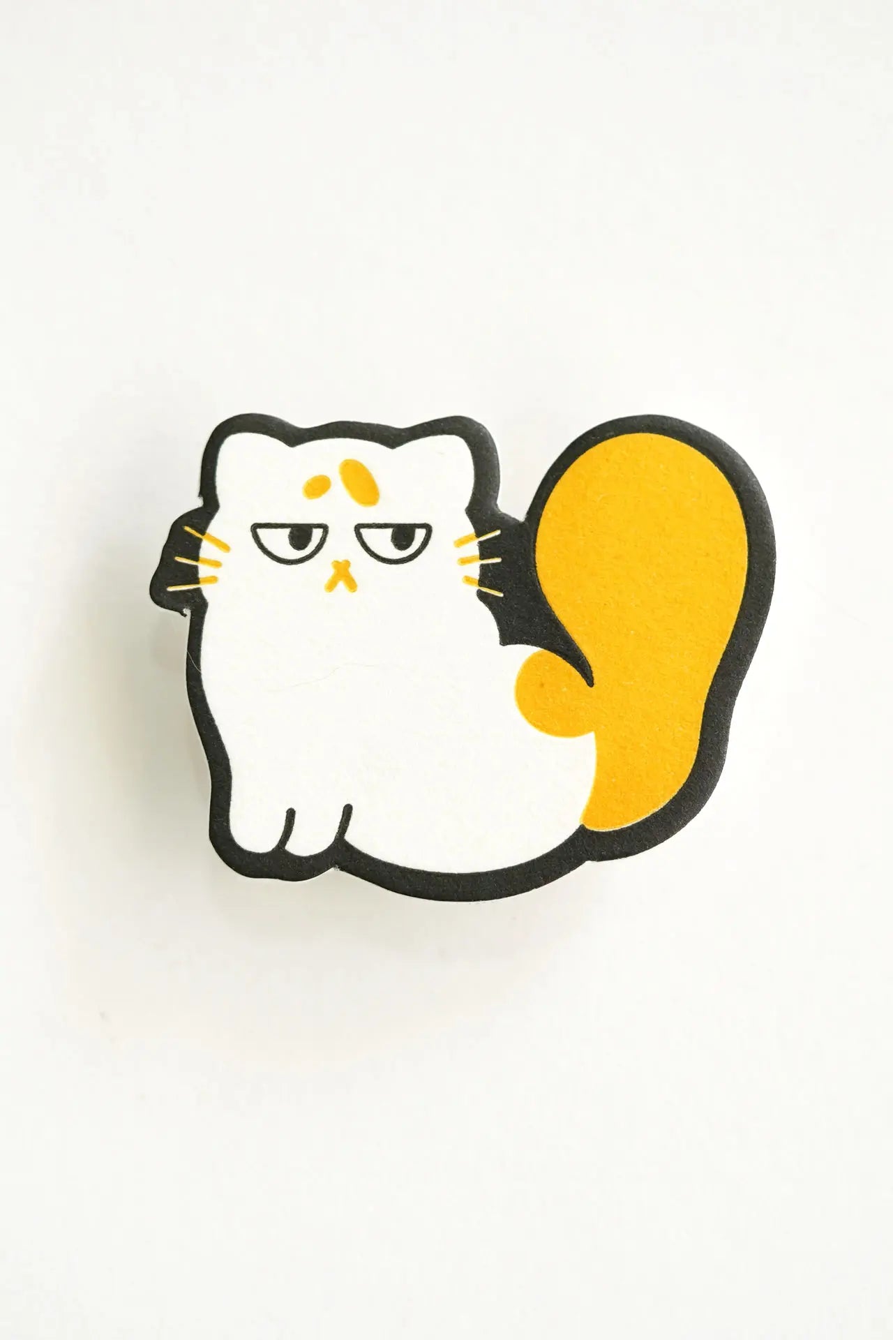 Resting Cat Face – Letterpress Charm Magnetic Pin