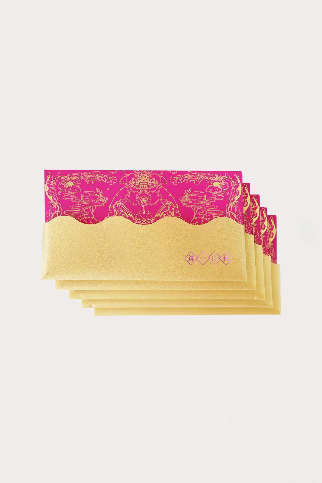 Silkscreen Art Nouveau Red Packets