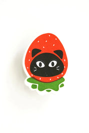 Strawpurry – Letterpress Charm Magnetic Pin