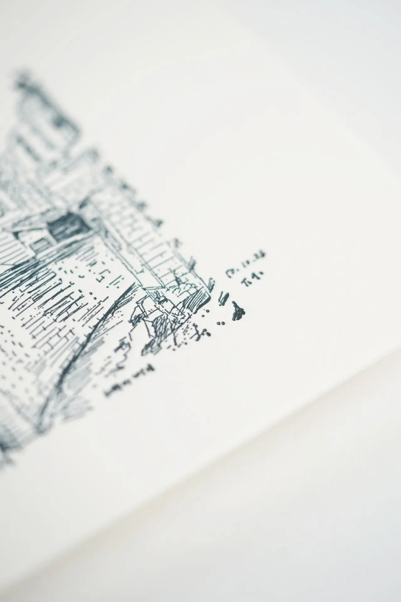 Streets of Kyoto - Vintage Letterpress Postcard