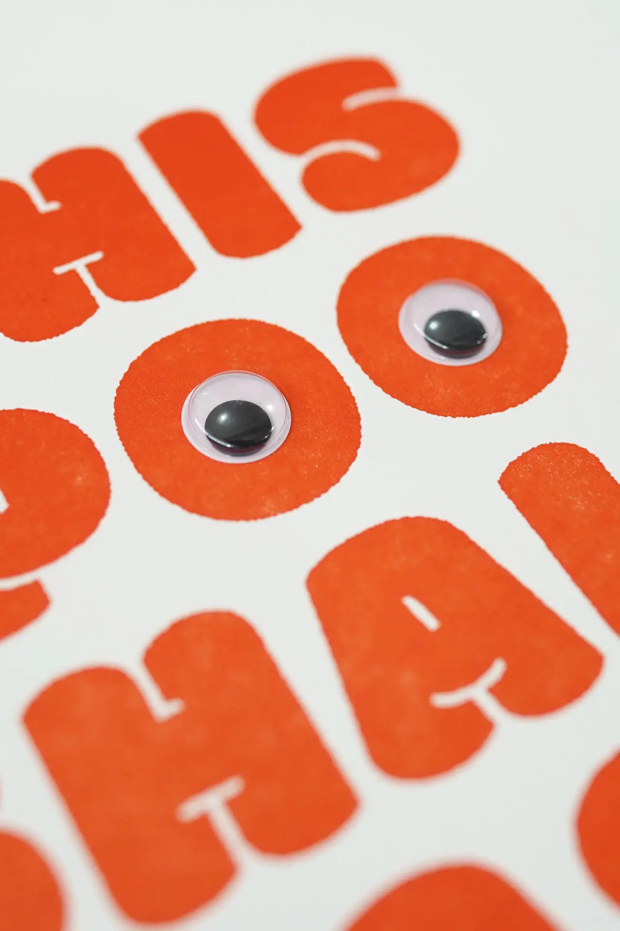 This Poo Shall Pass (with Googly Eyes) - A4 Letterpress Poster