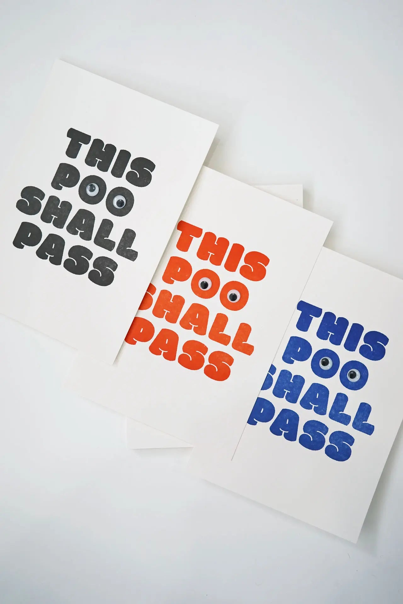 This Poo Shall Pass (with Googly Eyes) - A4 Letterpress Poster