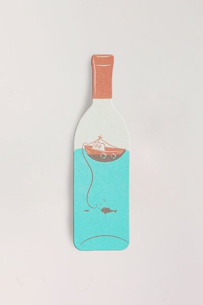 Mini Boat Wine Bottle Bookmark