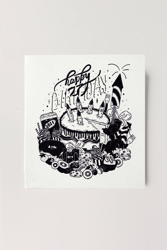 Happy Birthday Letterpressed Card - Pack of Three