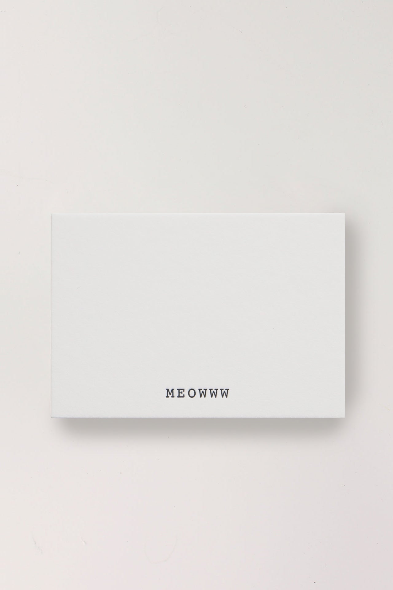 Letterpress Mini Cards - Meowww
