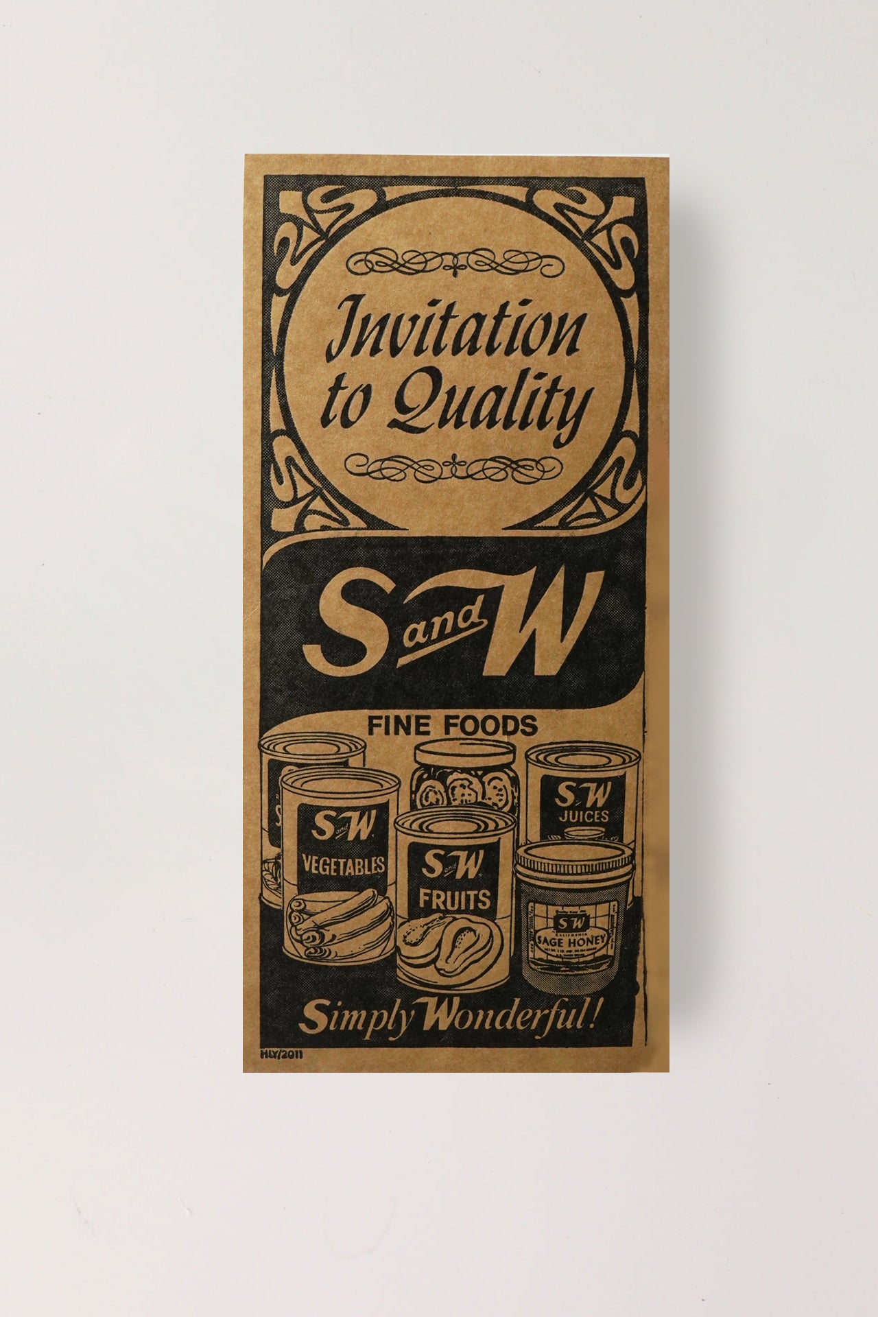 S&W Letterpress Print (Invitation to Quality)