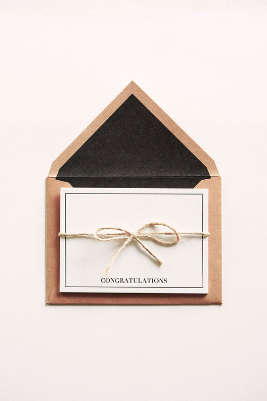 Letterpress Mini- Congratulations (Pack of 5)