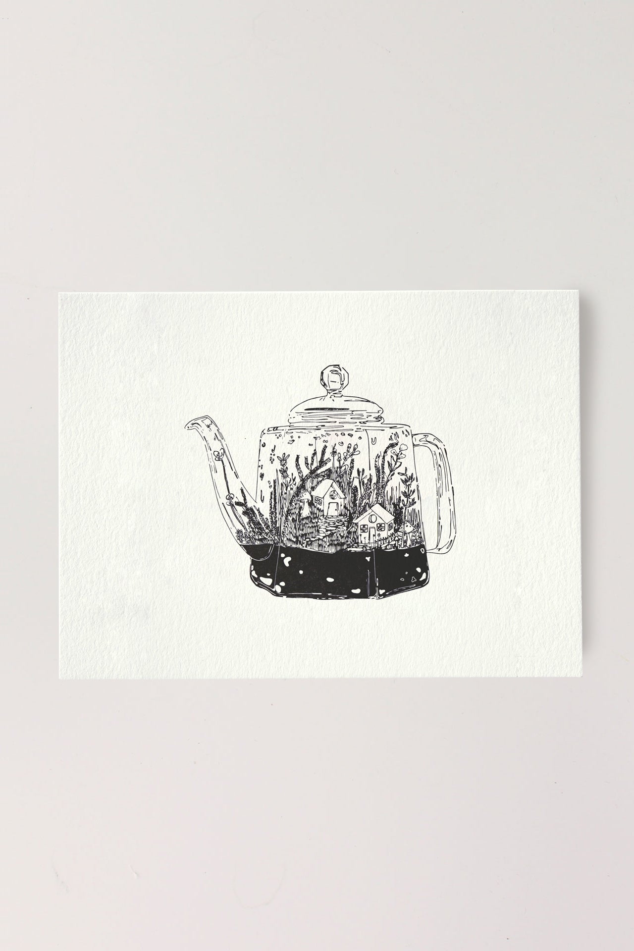 Teapot Terrarium in Black