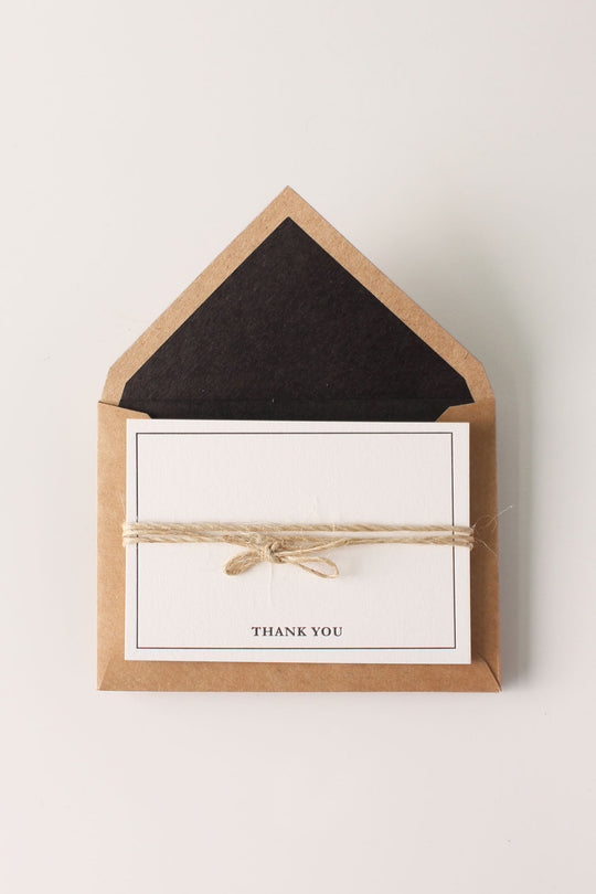 Letterpress Mini - Thank You (Pack of 5)